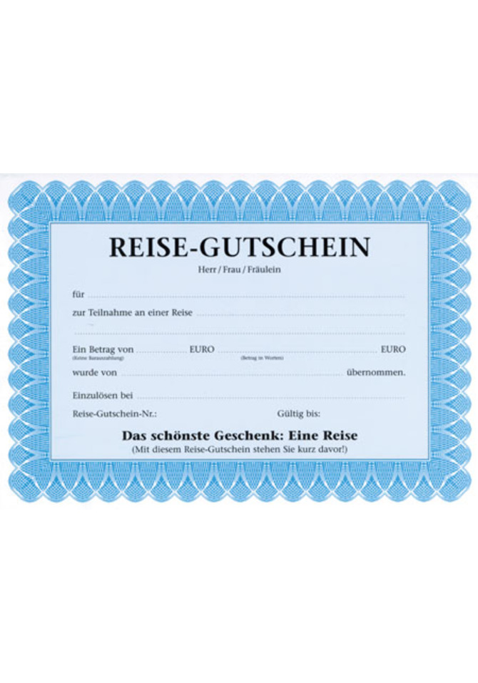 Reisegutschein-Set Rose online kaufen im Verlag Heinrich ...